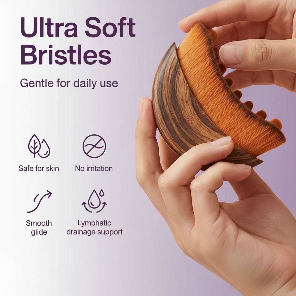 Lymphatic contour face brush