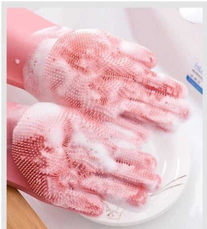 Reusable Silicone Cleaning Gloves