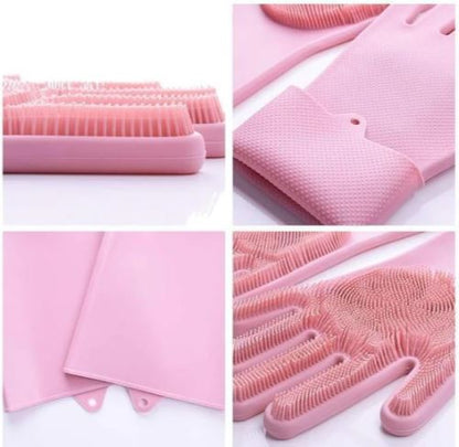 Reusable Silicone Cleaning Gloves