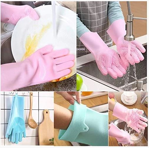 Reusable Silicone Cleaning Gloves