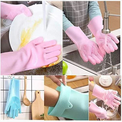 Reusable Silicone Cleaning Gloves