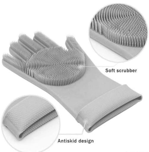 Reusable Silicone Cleaning Gloves