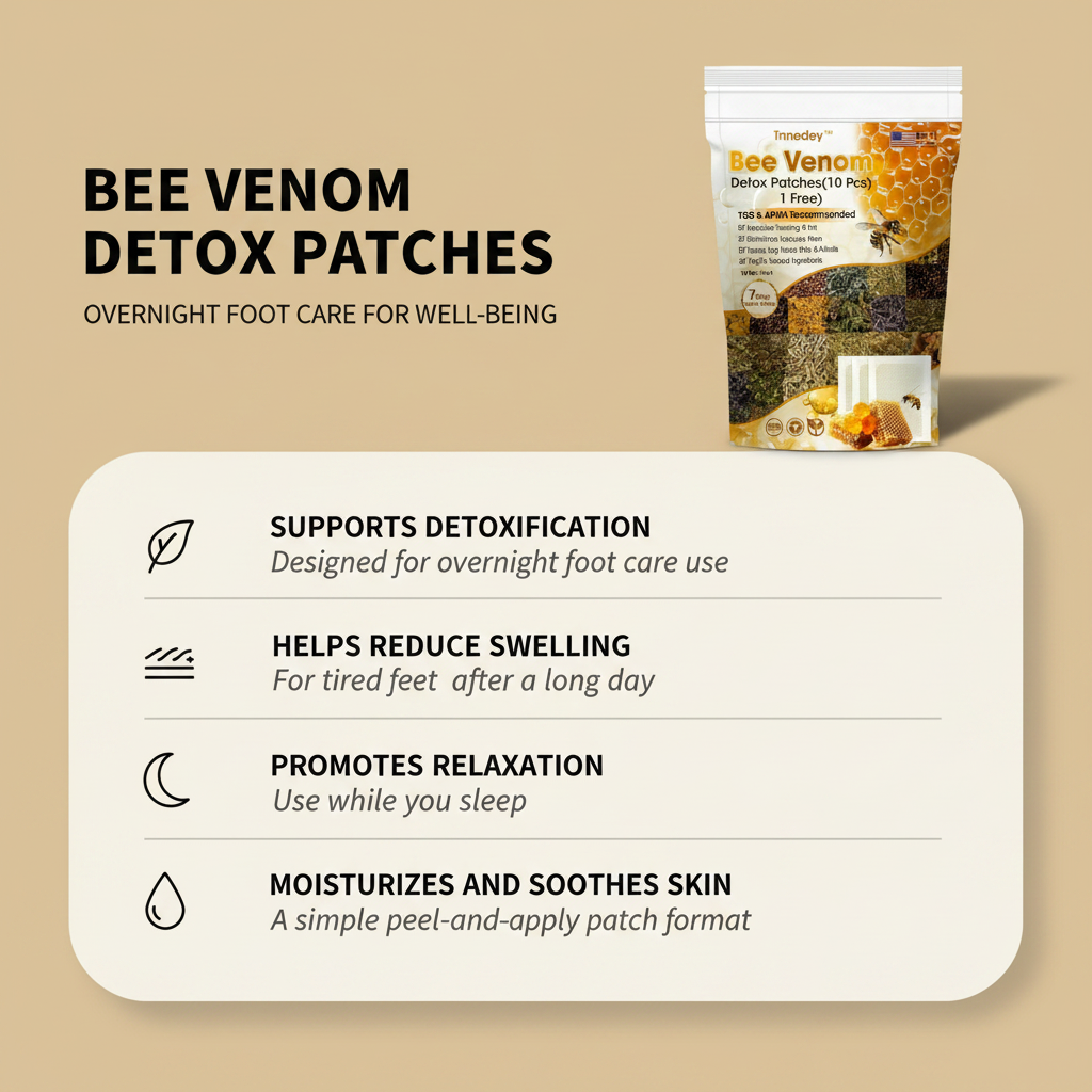Bee Venom Detox Patches(10 Pcs)(Buy 1 Get 1 Free)