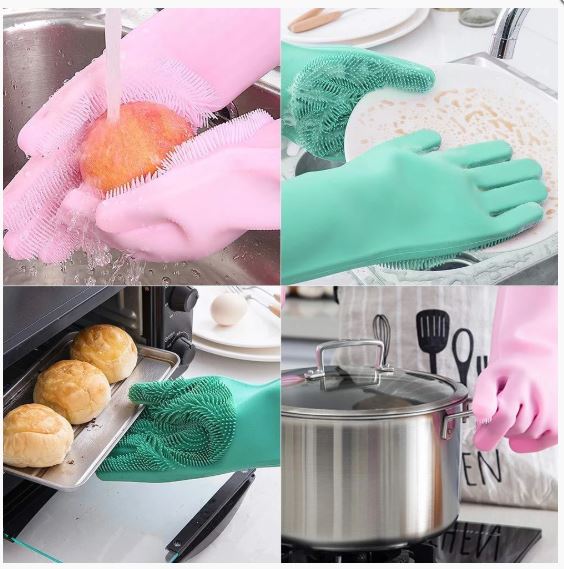 Reusable Silicone Cleaning Gloves