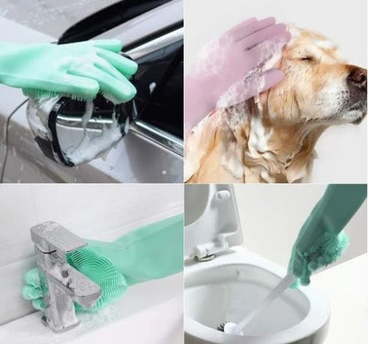 Reusable Silicone Cleaning Gloves