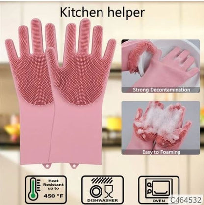 Reusable Silicone Cleaning Gloves