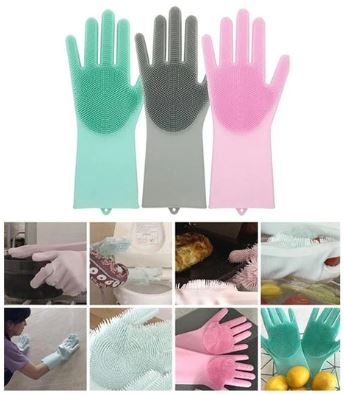 Reusable Silicone Cleaning Gloves