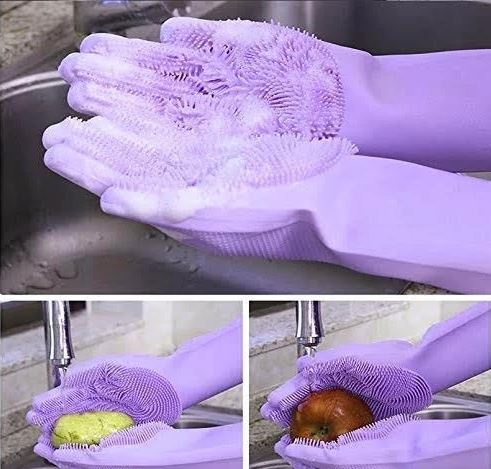 Reusable Silicone Cleaning Gloves